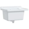 vidaXL Sink Washbasin for Wall Mounting White 19.7x13.8x9.4" Resin