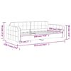 vidaXL Day Bed Light Grey Velvet, metal, solid wood, plywood Twin