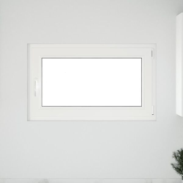 vidaXL Basement Window "RISOR" 39.4x23.6" Tilt&Turn DIN Right White