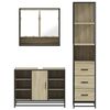 vidaXL Bathroom Furniture Set Sonoma Oak Engineered Wood Large