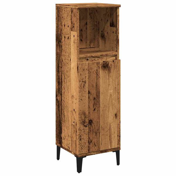 vidaXL Bathroom Cabinet Old wood Engineered wood, metal Fits bathrooms