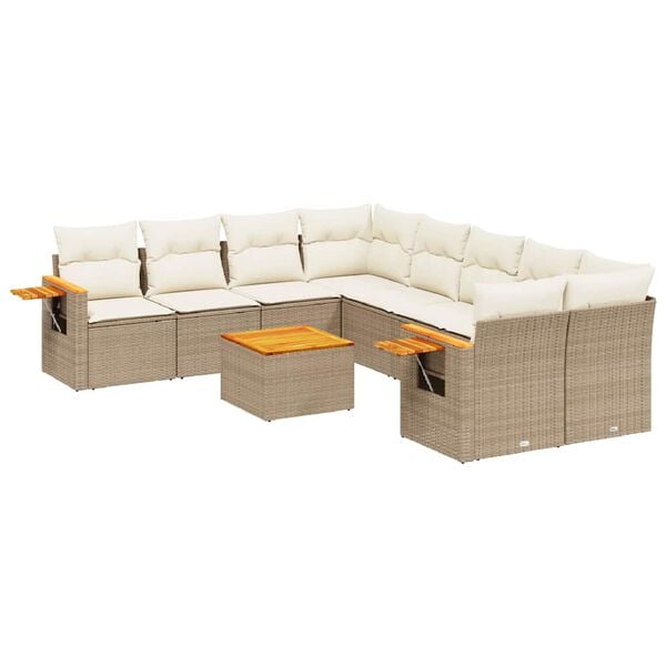 vidaXL Garden Sofa Set Beige