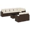 vidaXL Garden Sofa Set Brown, Cream White