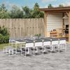 vidaXL Garden Dining Set White