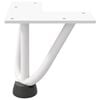 vidaXL Hairpin Table Leg White Solid Steel Small Adjustable Feet
