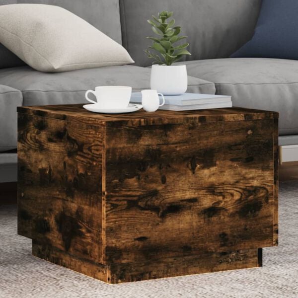 vidaXL Coffee Table Smoked Oak Engineered Wood Medium Coffee Table