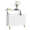 vidaXL Coffee Table White Engineered wood, solid eucalyptus wood Compact