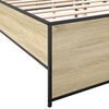 vidaXL Bed Frame Sonoma oak Engineered wood Double Durable Bed Frame
