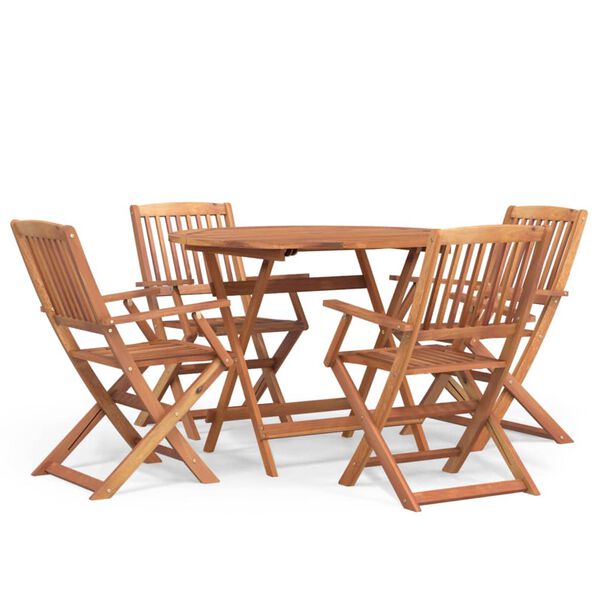 vidaXL Garden Dining Set Natural wood Solid Acacia Wood Large Foldable