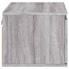 vidaXL Wall-mounted Bedside Cabinet Grey Sonoma Engineered wood Medium