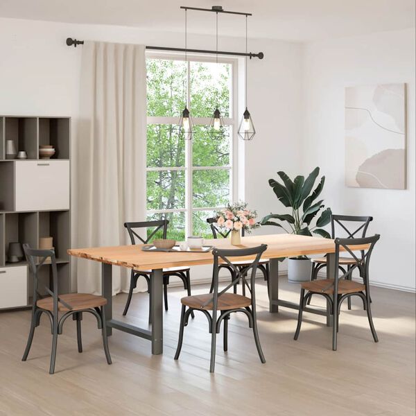 vidaXL Coffee Table Leg Set of 2 Anthracite Powder-coated steel