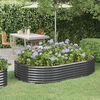 vidaXL Garden Raised Bed Anthracite Powder-coated steel