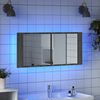 vidaXL Led Mirror Cabinet Grey sonoma Engineered wood, glass