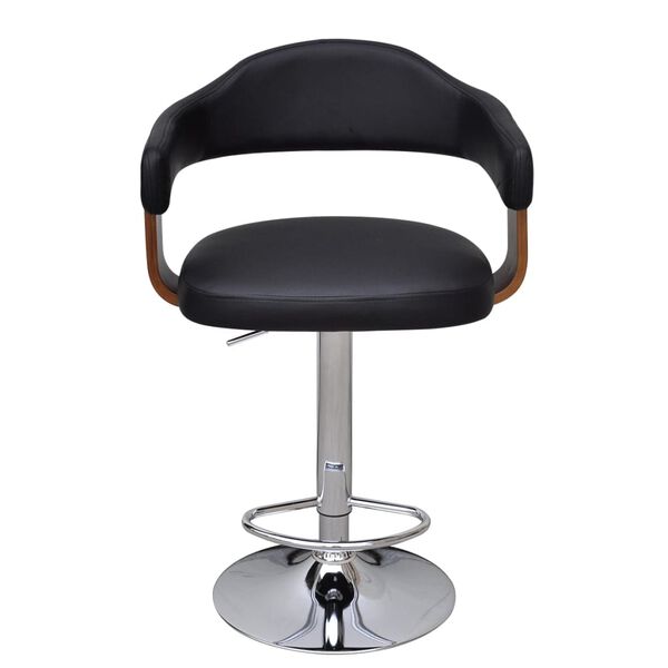 vidaXL Bar Stool Set of 2 Black and Brown