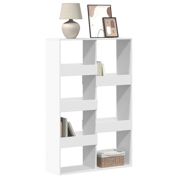 vidaXL Bookcase White Engineered wood 39.4x13.0x61.2 in Bookcase