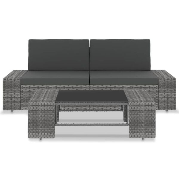 vidaXL Garden Lounge Set Gray