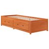 vidaXL Day Bed Wax Brown Solid pine wood Single