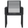 vidaXL Garden Chair Black Poly Rattan, Powder-Coated Steel Standard