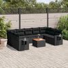 vidaXL Garden Sofa Set Black
