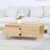 vidaXL Coffee Table Sonoma Oak Engineered Wood, Eucalyptus Wood Medium