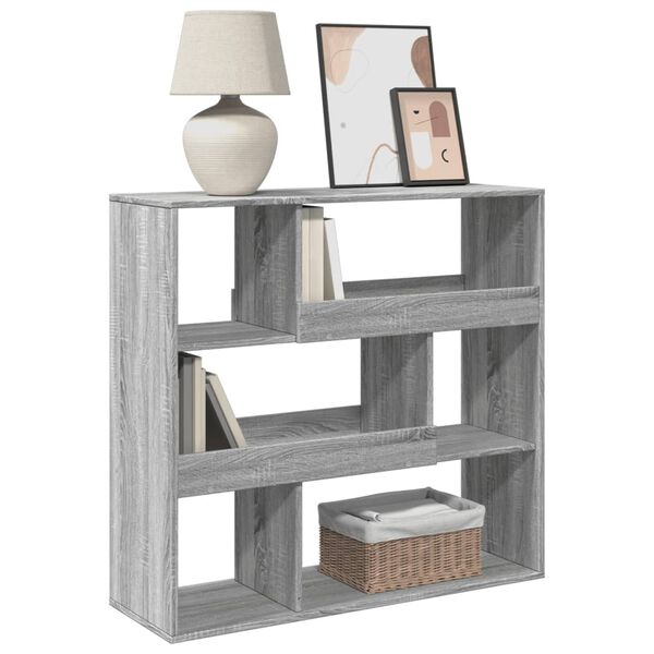vidaXL Book Cabinet Grey Sonoma Engineered wood 39.4 x 13.0 x 37.2 in
