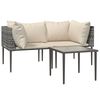 vidaXL Garden Lounge Set Grey, Beige