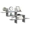 vidaXL Wall Shelf Concrete Grey Engineered Wood 49.0x7.1x23.8 in