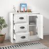 vidaXL Sideboard High gloss white Engineered wood, metal Standard