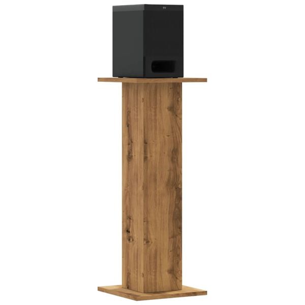 vidaXL Speaker Stands 2 pcs Artisian Oak 11.8x11.8x31.5" Engineered Wood