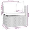 vidaXL Corner Sofa Gray PE rattan, powder-coated steel, polyester, PVC