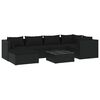 vidaXL Garden Lounge Set Black