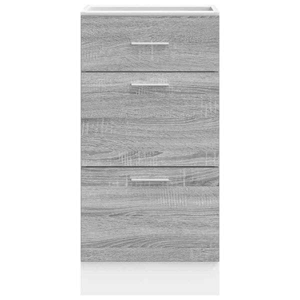 vidaXL Bottom Cabinet Grey Sonoma Engineered Wood 15.7x18.1x32.1 in