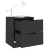 vidaXL Bedside Cabinet Set of 2 Black Engineered wood, MDF