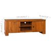 vidaXL TV Cabinet Natural Teak Solid Teak Wood Large Teak Cabinet