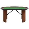 vidaXL Poker Table Green Engineered wood Medium Cup Holders