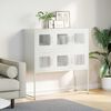 vidaXL Sideboard White Cold-rolled Steel Medium Sideboard Rectangular