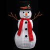 vidaXL Decorative Christmas Snowman Figure with LED Luxury Fabric 2 ft