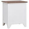 vidaXL Cabinet Set of 2 Brown and White Paulownia Wood and Plywood