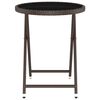 vidaXL Garden Bistro Set Brown, Cream White