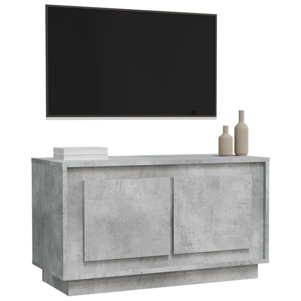 vidaXL TV Cabinet Concrete Grey Engineered Wood Small TV Cabinet