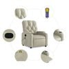 vidaXL Massage Recliner Chair Cream Faux leather, metal, plywood Standard