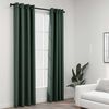 vidaXL Linen-Look Blackout Curtains with Grommets 2pcs Green 140x88.6 "