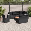 vidaXL Garden Sofa Set Black