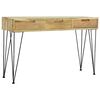 vidaXL Console Table Brown Recycled solid teak and wrought iron