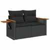 vidaXL Garden Sofa Set Black