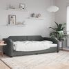 vidaXL Day Bed Dark grey Polyester fabric, metal, solid wood, foam Twin