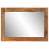 vidaXL Mirror Honey Brown Solid Mango Wood, Glass Medium