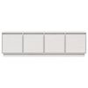 vidaXL TV Cabinet White Solid Pine Wood TV Cabinet Rectangular Modern