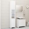vidaXL Bathroom Furniture Set High gloss white Engineered wood Medium