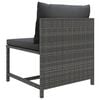vidaXL Garden Lounge Set Grey PE rattan, powder-coated steel Medium